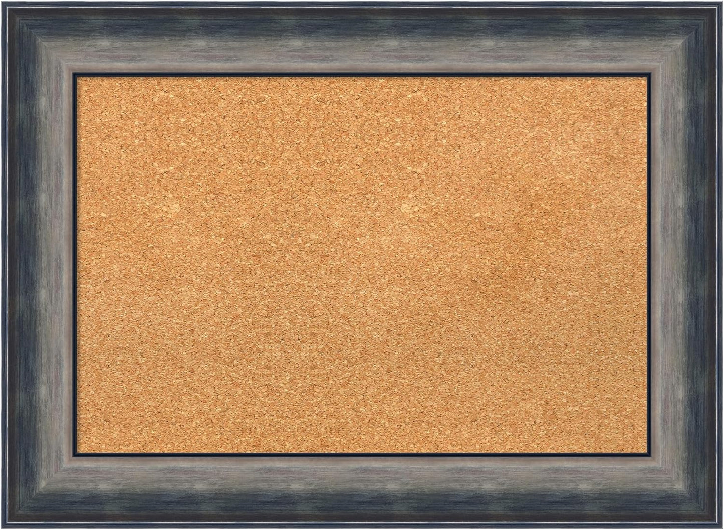Amanti Art Natural Cork Board for Wall, 22x30 Vision Board with Silver Wood Frame, Medium Corkboard Office Decor for Home Organization, Casual Corkboard Pinboard to Display Items for Home