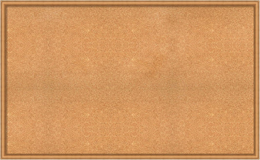 Amanti Art Natural Cork Board for Wall, 32x52 Vision Board with Bronze Frame, Oversize Corkboard Office Decor for Home Organization, Casual Corkboard Pinboard to Display Items for Home Organization