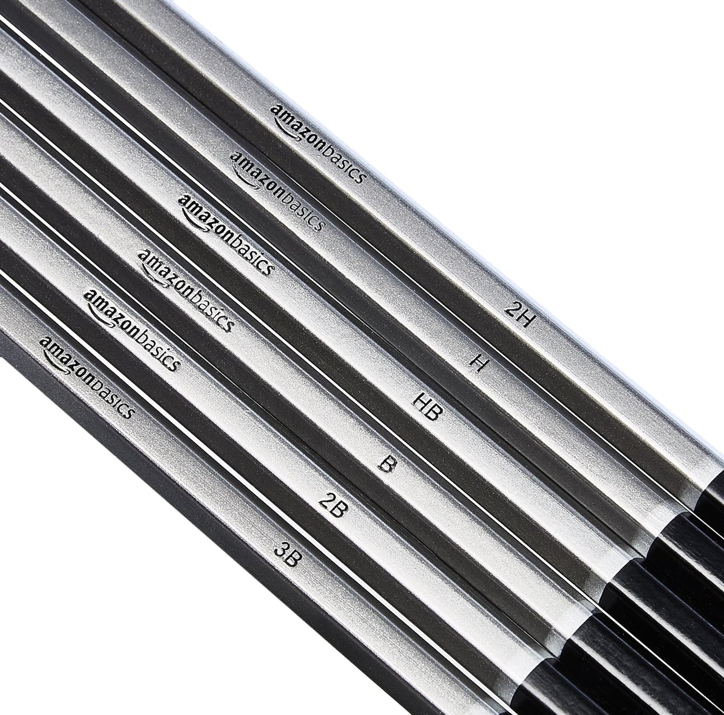 Amazon Basics Sketch and Drawing Pencil Set, 816 Count (17 Packs of 48), Charcoal, Black, White