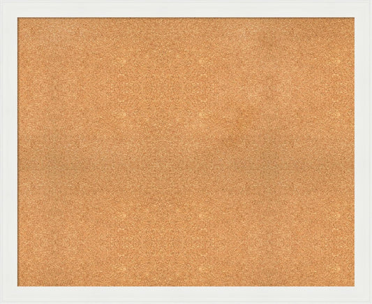 Amanti Art Natural Cork Board for Wall, 35x43 Vision Board with White Frame, X-Large Corkboard Office Decor for Home Organization, Casual Corkboard Pinboard to Display Items for Home Organization in
