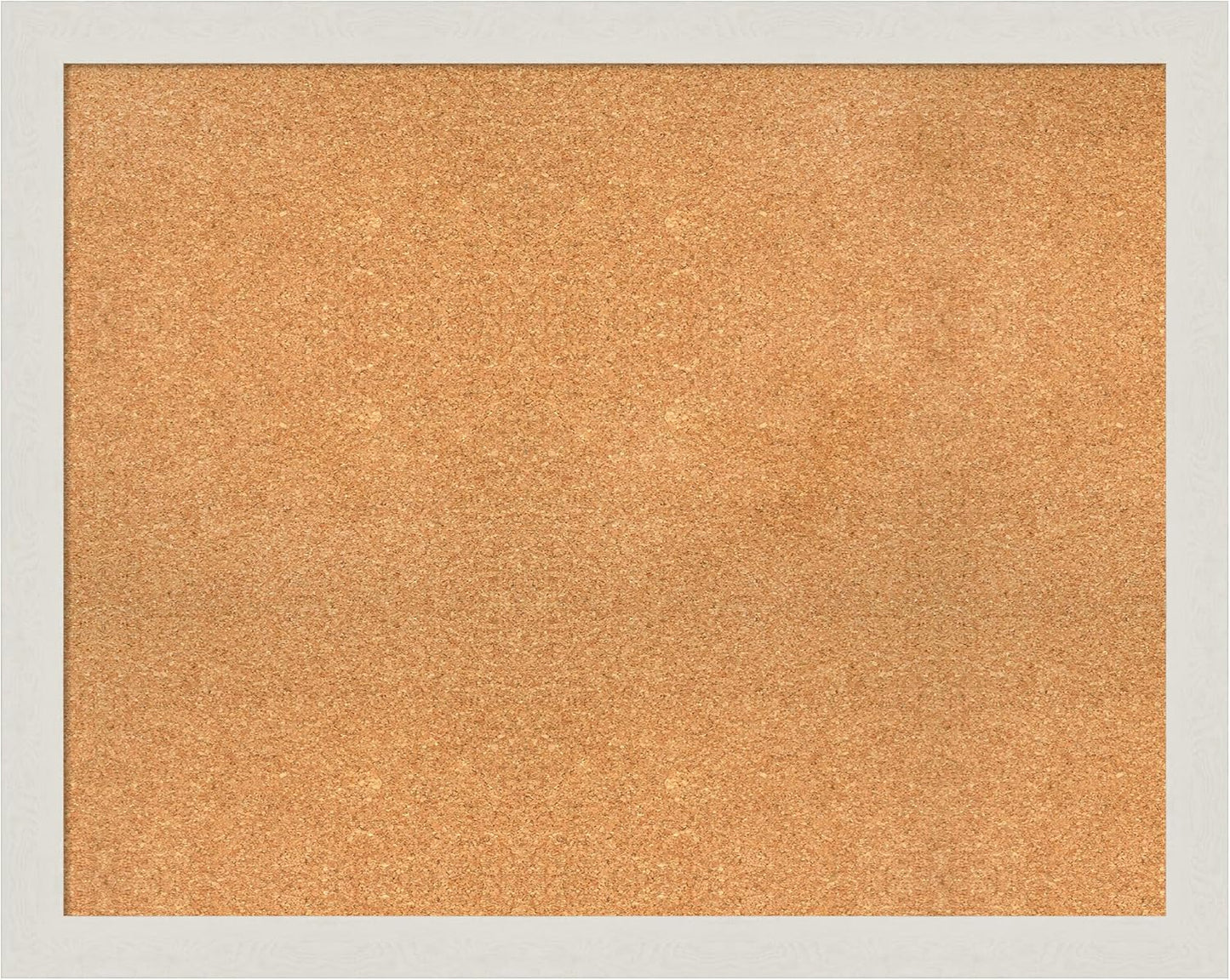 Amanti Art Natural Cork Board for Wall, 31x39 Vision Board with White Frame, Large Corkboard Office Decor for Home Organization, Country Rustic Corkboard Pinboard to Display Items for Home