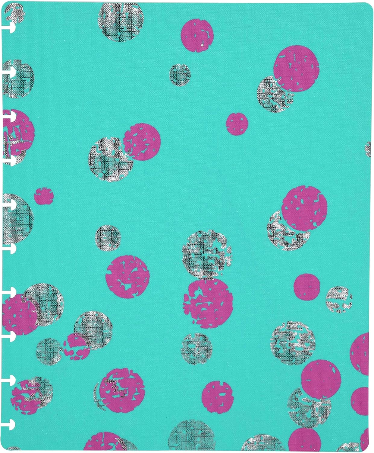 Talia Discbound Notebooks, Planner, Customizable, (xTeal Bounce, Midsize (7.5in x 9.75in))