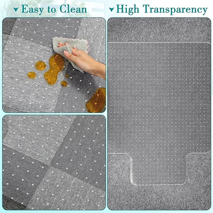 BesWin Office Chair Mat for Carpets, Heavy Duty Computer Desk Floor Mat for - Image 6