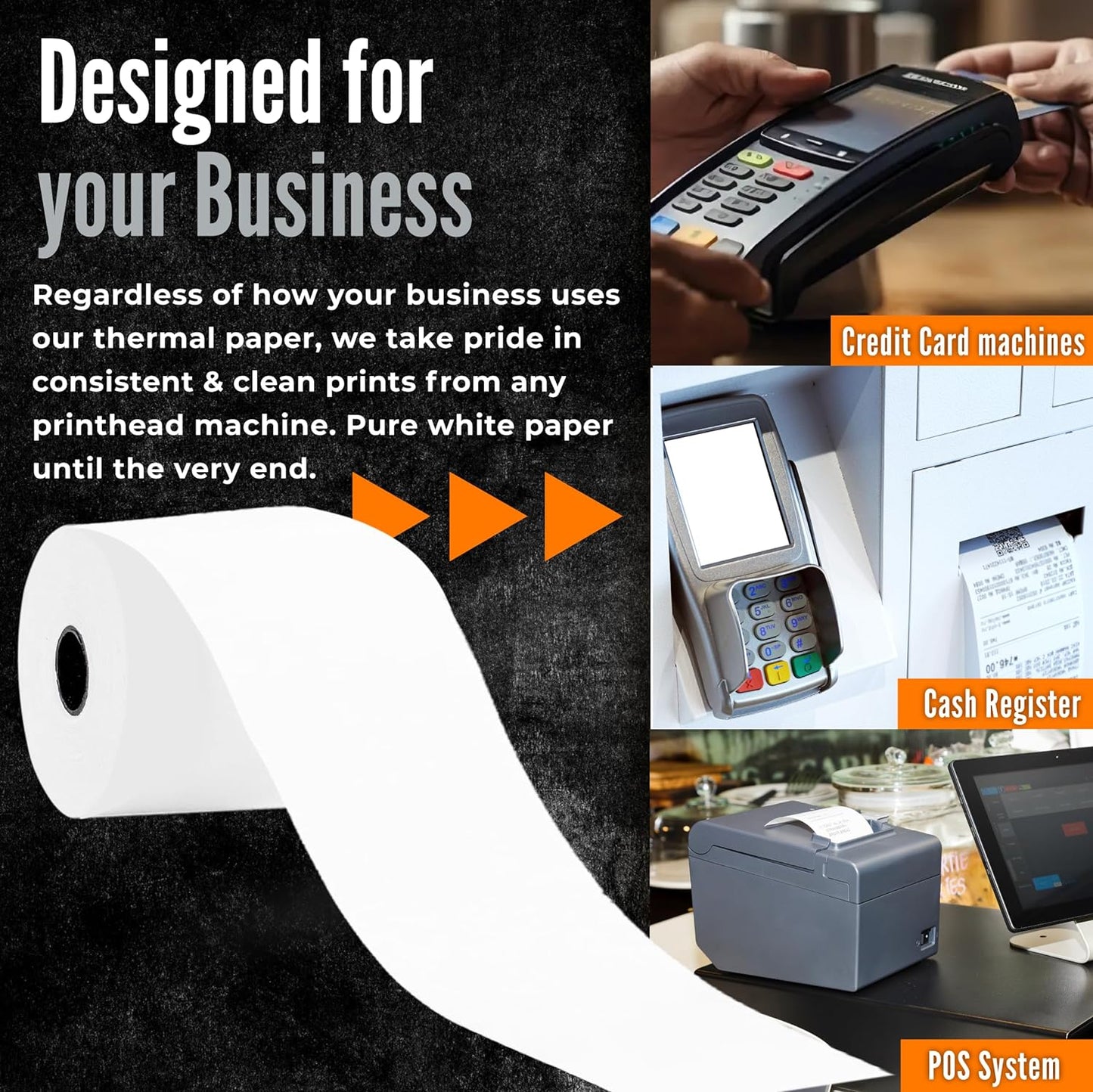 2 1/4 X 200 Thermal Paper Rolls (50 Rolls/Box) – BPA-Free Rolls for POS Systems, Cash Registers & Credit Card Machines