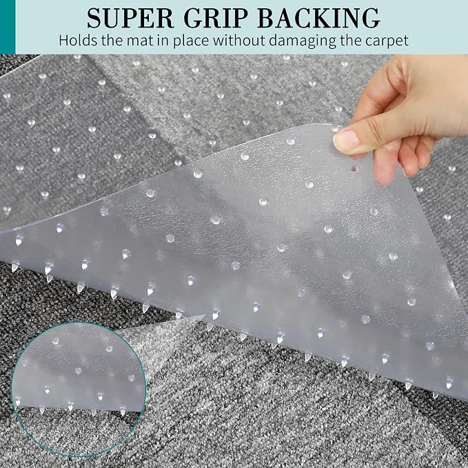 Office Chair Mat for Carpets, Thick and Sturdy Carpet Protector, Easy Glide and - Image 3