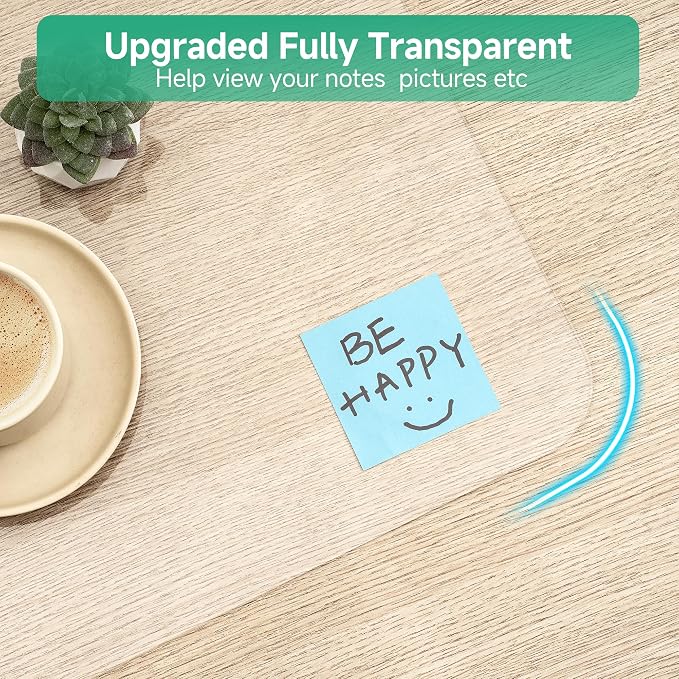 NATRKE Clear Desk Mat Pad, 39.4"x19.7" Large Transparent Computer Desk Mat - Image 4